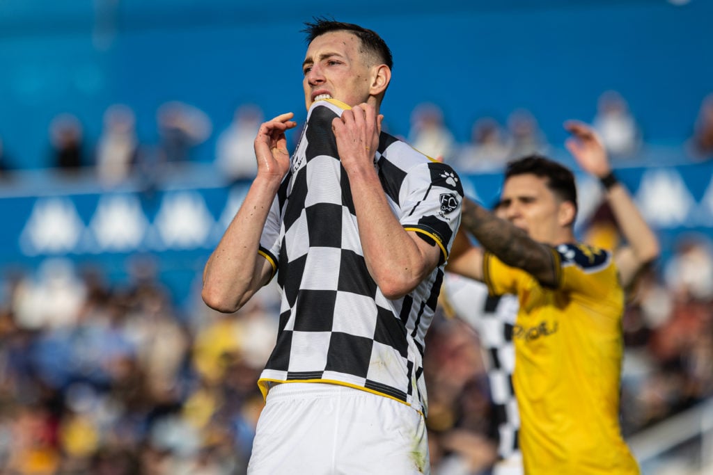 Robert Bozenik of Boavista FC celebrates a score during the Liga Portugal Betclic match between Estoril Praia Futebol SAD and Boavista FC