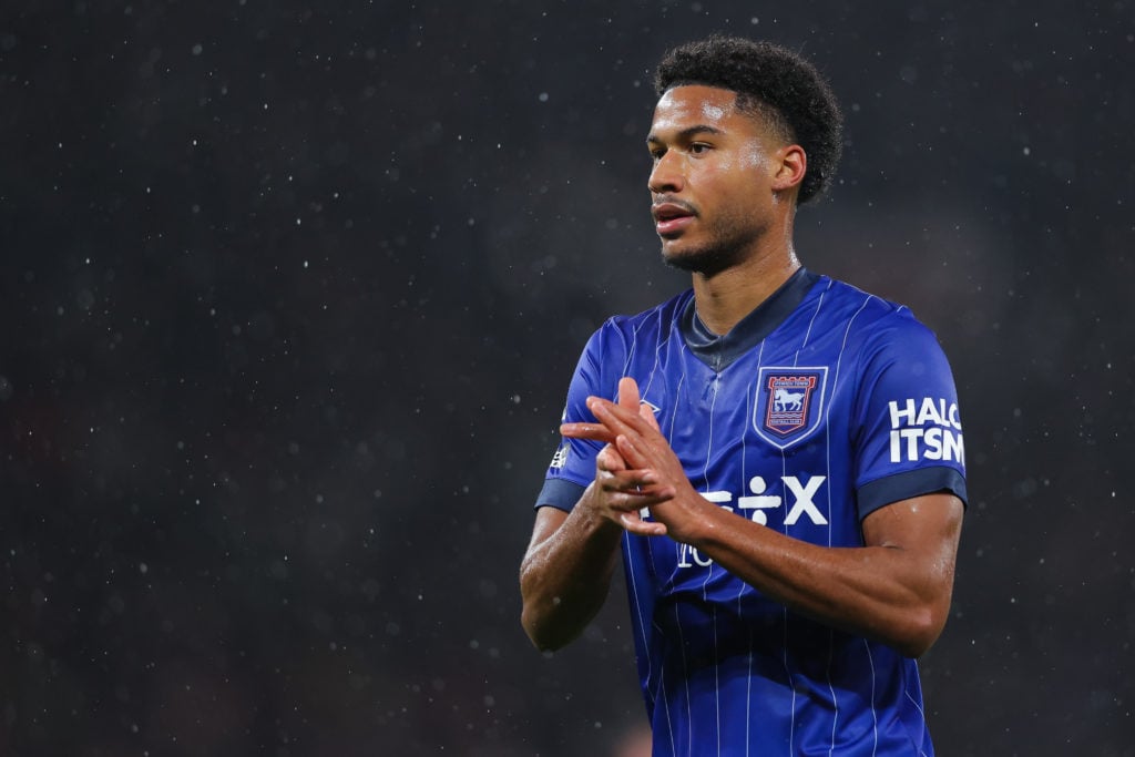Jens Cajuste of Ipswich Town during the Premier League match between Manchester United FC and Ipswich Town FC