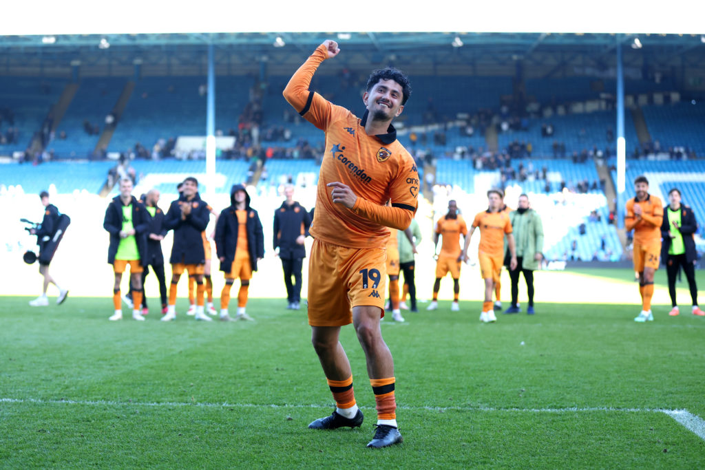 Steven Alzate of Hull City celebrates victory