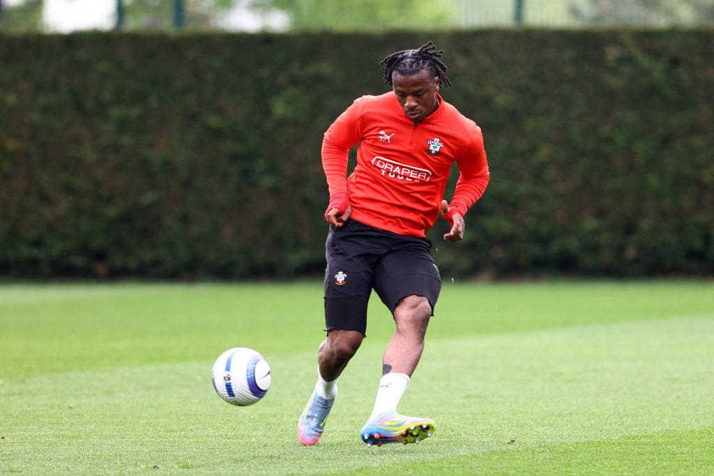 Armel Bella-Kotchap in Southampton training