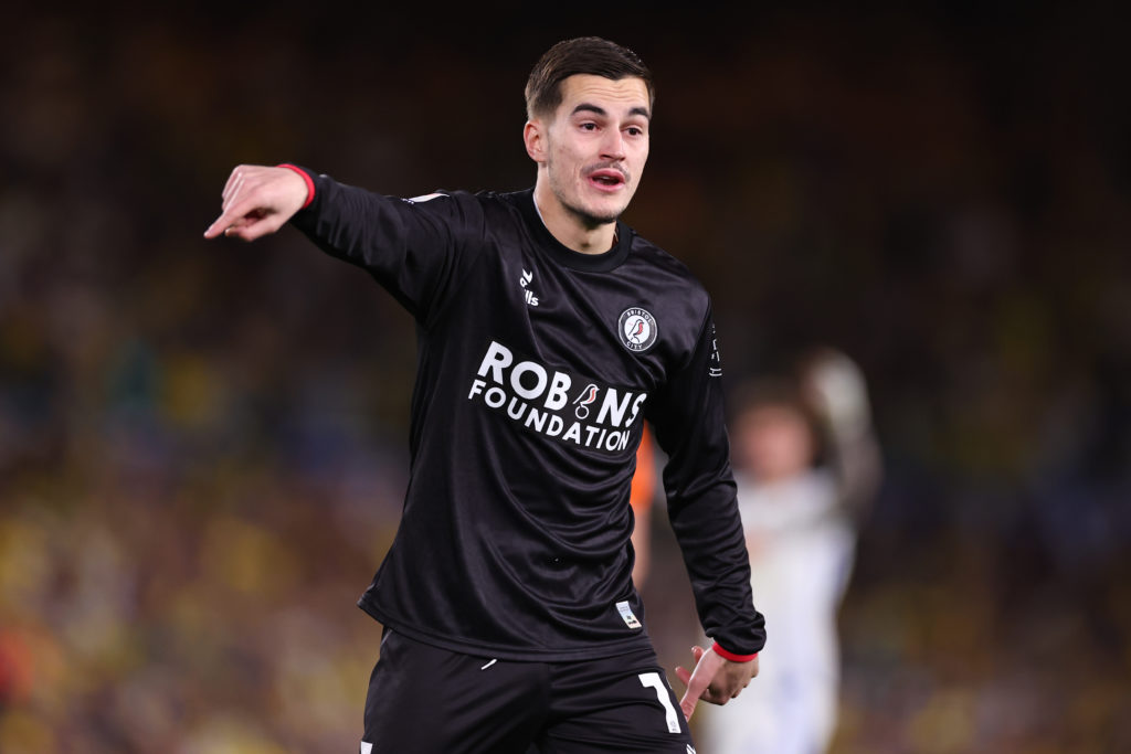 Anis Mehmeti of Bristol City during the Sky Bet Championship match between Leeds United FC and Bristol City FC