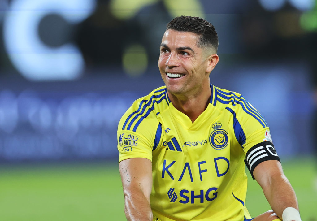 Cristiano Ronaldo of Al Nassr reacts