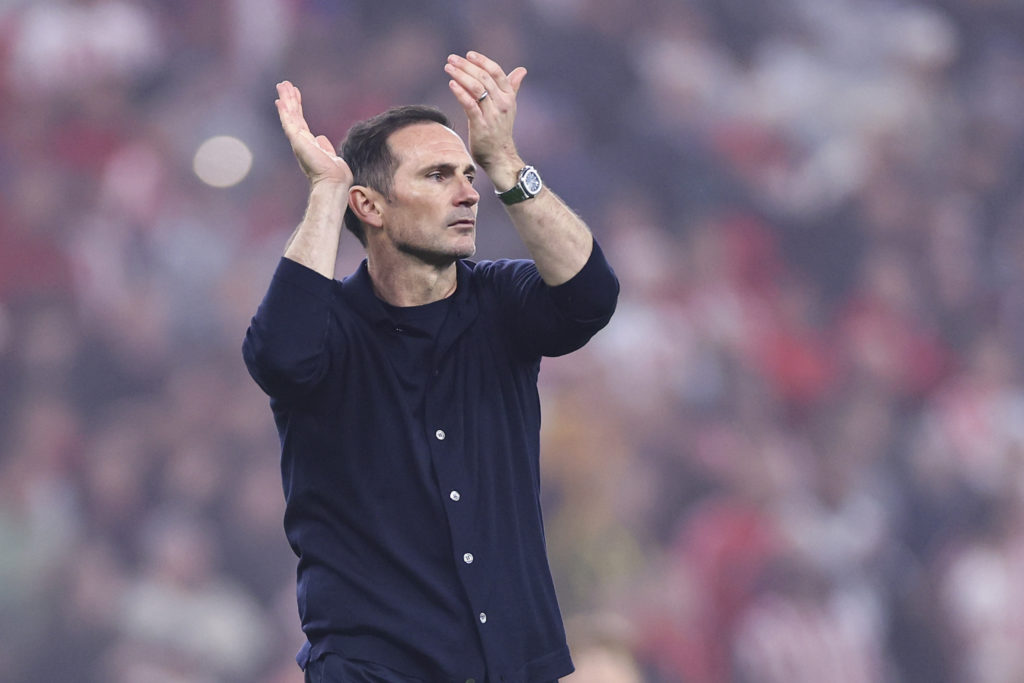 A dejected Frank Lampard head coach / manager of Coventry City applauds the fans at full time during the Sky Bet Championship Play-Off Semi Final Second Leg match between AFC Sunderland and Coventry City