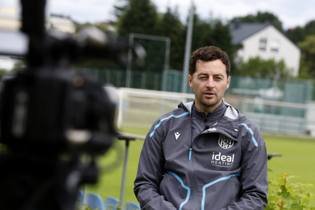 Ryan Mason Head Coach of West Bromwich Albion is interviewed