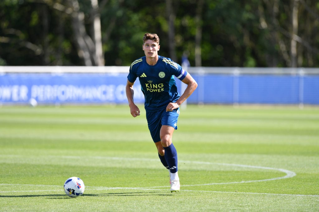 Ben Nelson on the ball for Leicester City in a pre-season friendly against OH Leuven