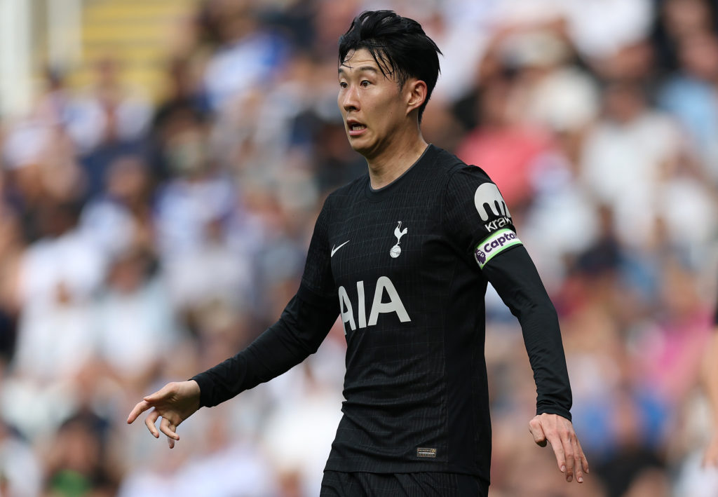 Heung-Min Son of Tottenham Hotspur reacts during the pre-season friendly match between Reading and Tottenham Hotspur