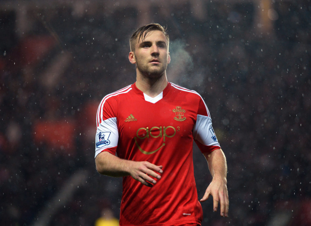 Luke Shaw for Southampton against Arsenal