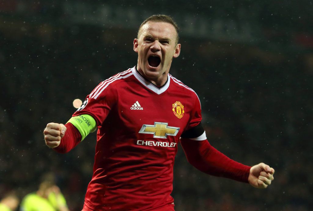 Wayne Rooney celebrates during Manchester United FC v PFC CSKA Moskva - UEFA Champions League