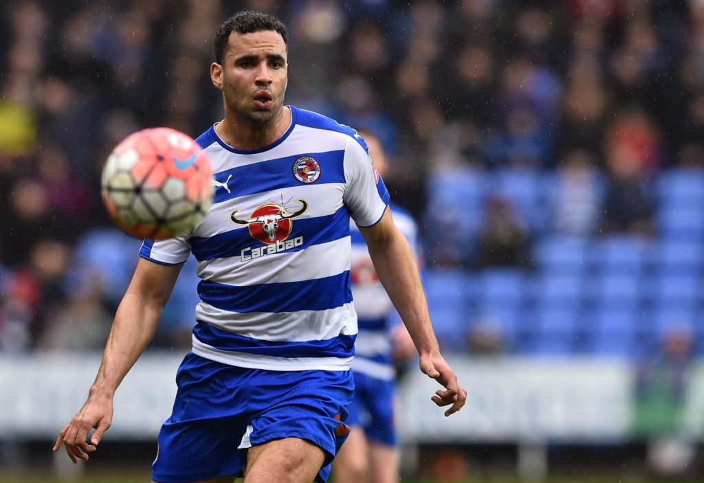 Reading's Welsh midfielder Hal Robson-Kanu watches the ball during the FA cup fifth round football match between Reading and West Bromwich Albion at Madejski stadium in Reading on February 20, 2016.