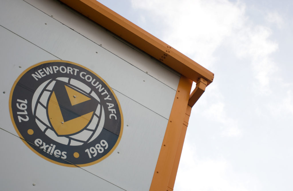 A detailed view of the Newport County badge