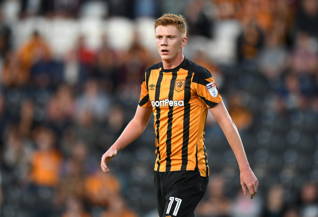 Sam Clucas of Hull City against Wolves.