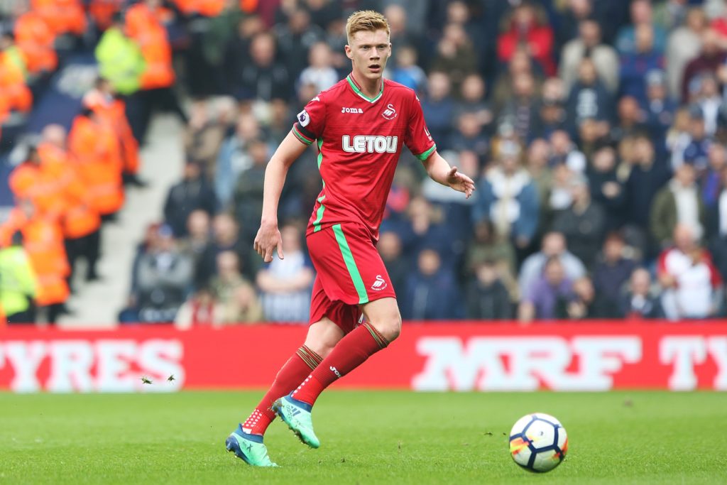 Sam Clucas for Swansea City against West Brom