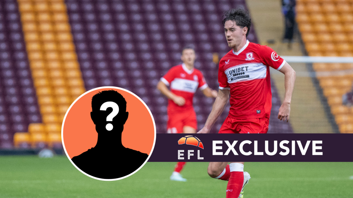 Middlesbrough's Hayden Hackney during pre-season. Inset, mystery player graphic. Overlaid, exclusive branding.