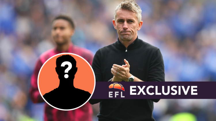 Ipswich Town manager Kieran McKenna. Inset, mystery player graphic. Overlaid, exclusive banner.