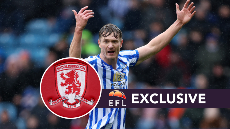 Michael Smith of Sheffield Wednesday reacts during the Sky Bet Championship match between Sheffield Wednesday FC and Cardiff City. The Middlesbroug...
