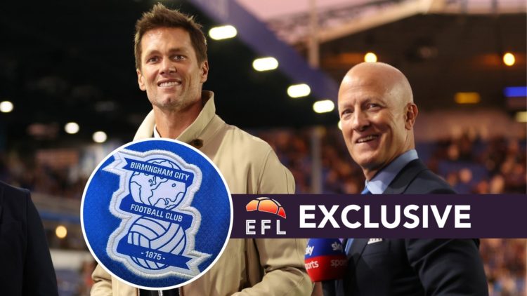 Tom Brady minority owner of Birmingham City and Chairman Tom Wagner talk to Sky Sports ahead of the Sky Bet League One match between Birmingham Cit...