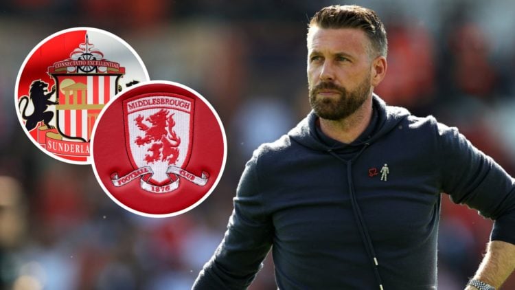 Middlesbrough and Sunderland transfer target now in 'advanced talks' to complete £5.1m move. Sunderland badge - Sunderland v Portsmouth - Sky Bet L...