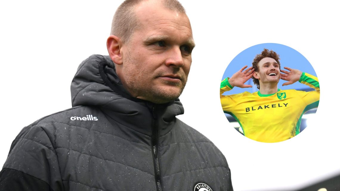Liam Manning, Head Coach of Bristol City looks on during the Sky Bet Championship match between Plymouth Argyle FC and Bristol City FC. Inset, Josh...