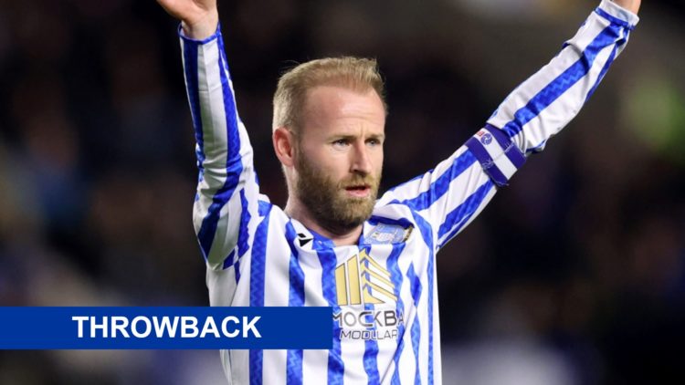 Barry Bannan during Sheffield Wednesday FC v Sunderland AFC - Sky Bet Championship. Overlaid, Throwback banner