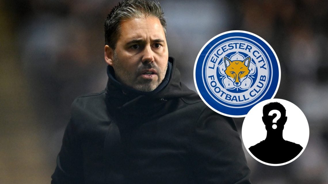 New Leicester City manager Marti Cifuentes. Inset, Leicester City badge and mystery player graphic.