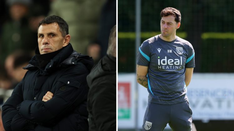 us Poyet looks on prior to the Premier League match between Tottenham Hotspur FC and Chelsea, Ryan Mason takes charge of West Brom's training session