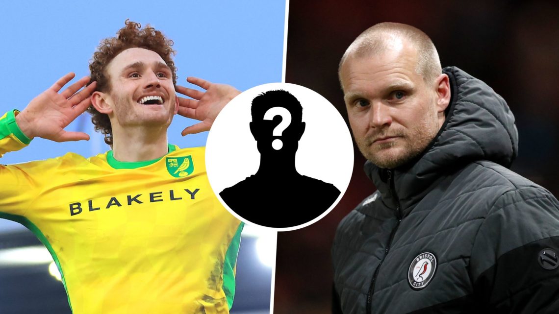 Norwich City striker Josh Sargent celebrates scoring a Championship goal, Norwich City FC manager Liam Manning during time as Bristol City FC manag...