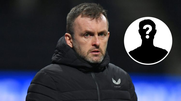 Charlton Athletic manager Nathan Jones. Inset, mystery player graphic.