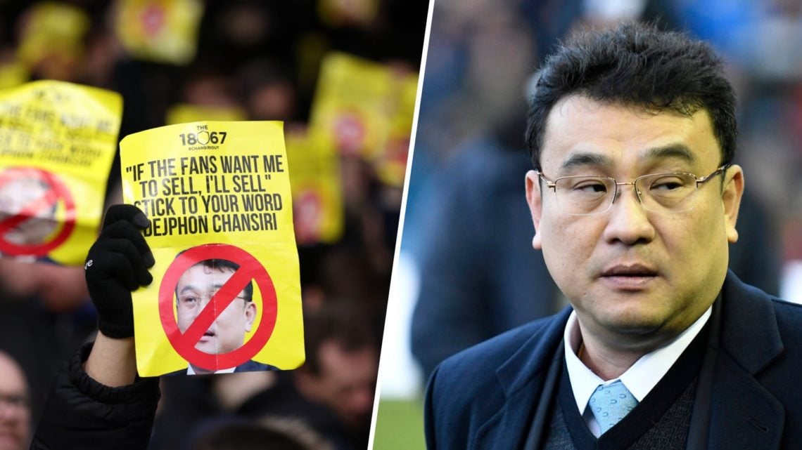 Sheffield Wednesday fans protest against owner Dejphon Chansiri (left), Sheffield Wednesday owner Dejphon Chansiri pictured.