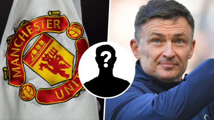 Preston North End FC manager Paul Heckingbottom applauds fans after a Championship game, and the Manchester United FC badge on a corner flag. Inset...