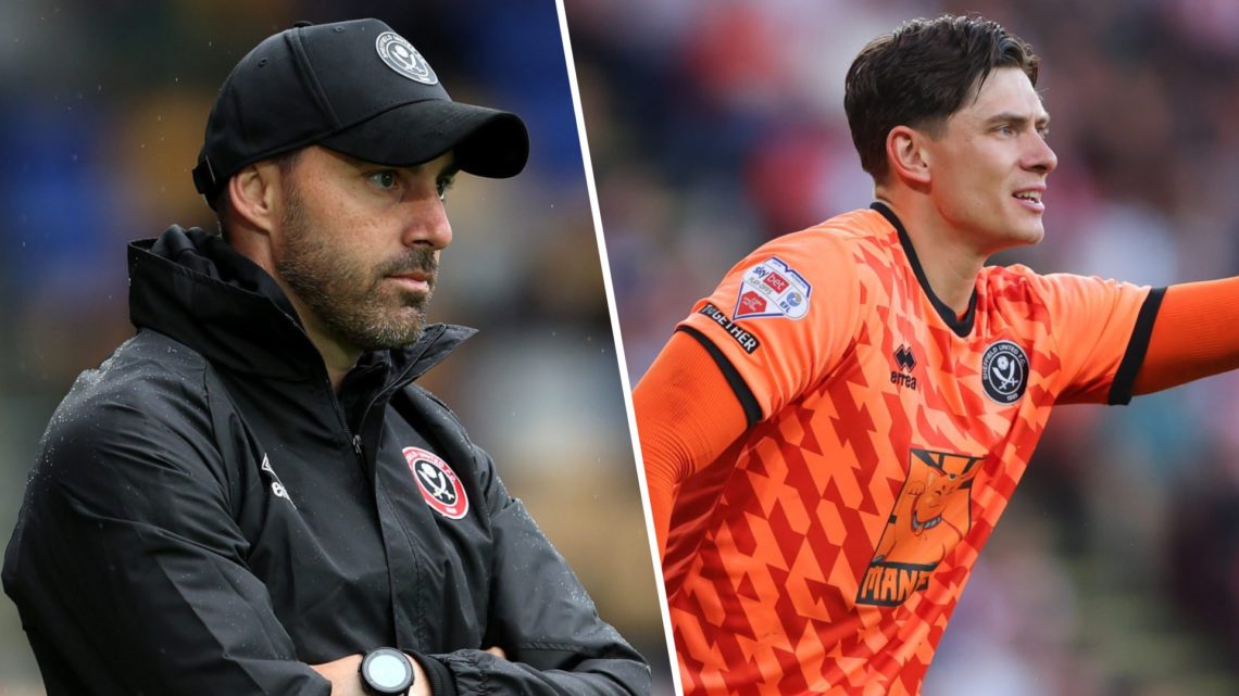 Split image of Sheffield United manager Ruben Selles and goalkeeper Michael Cooper