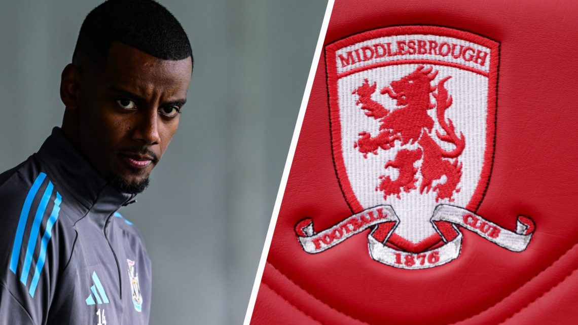 Alexander Isak during the pre-season training camp at FC Seefelder Plateau. Middlesbrough logo on the seats in the dugout during the Premier League...