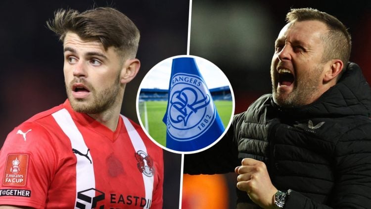 Charlie Kelman reacts during a League One match for Leyton Orient, and Charlton Athletic FC manager Nathan Jones reacts after a win. Inset, the Que...