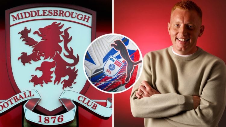 A Middlesbrough sign is seen outside the Riverside Stadium. New Southampton Manager Will Still. Close-up shot of an EFL football from Norwich City ...