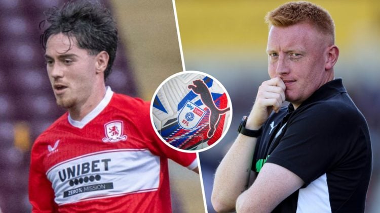 Split image of Hayden Hackney (L) and Will Still (R) with EFL logo inset.