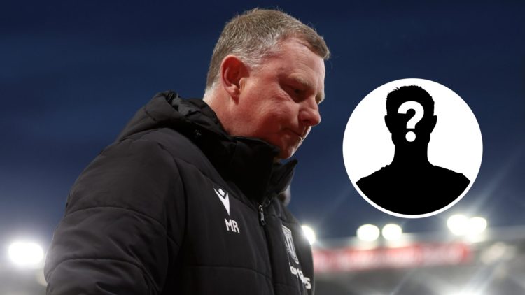 Mark Robins, Manager of Stoke City, looks on at half-time during the Sky Bet Championship match between Stoke City FC and Sheffield United FC. Inse...