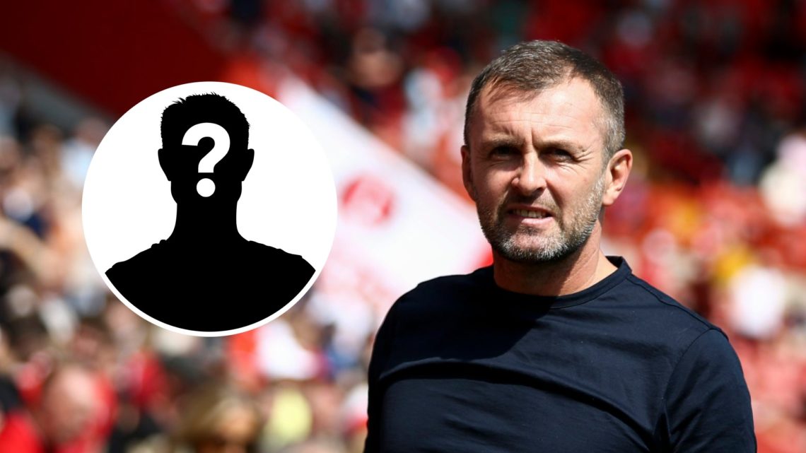 Charlton Athletic manager Nathan Jones. Inset, mystery player graphic.