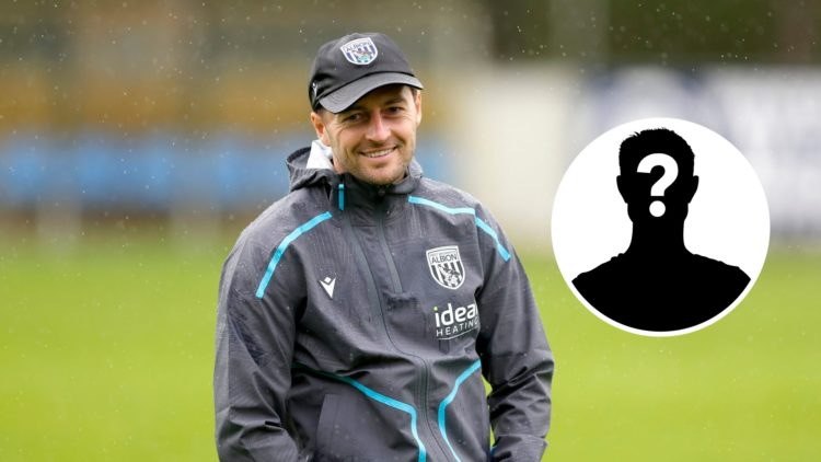 Ryan Mason Head Coach of West Bromwich Albion is all smiles during a training session. Inset, Mystery Player