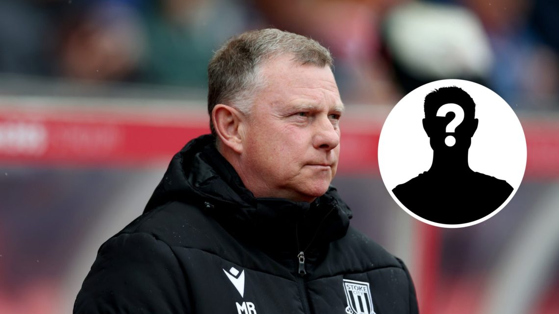 Stoke City manager Mark Robins during the Sky Bet Championship match between Stoke City FC and Sheffield Wednesday FC. Inset, Mystery Player