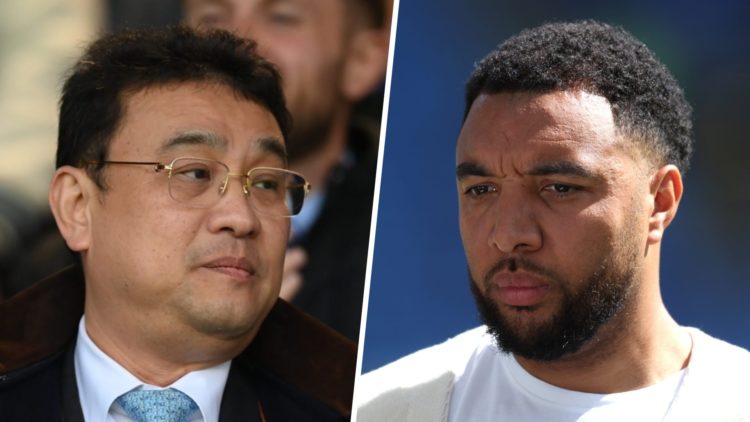 Sheffield Wednesday owner Dejphon Chansiri looks on (left), SKY Sports pundit Troy Deeney (right)