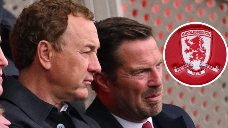 Steve Gibson during Middlesbrough v Southampton FC - Sky Bet Championship. Middlesbrough logo on the seats in the dugout during the Premier League ...