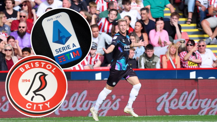 Ross McCrorie of Bristol City celebrates scoring his team's second goal during the Sky Bet Championship match between Sheffield United and Bristol ...
