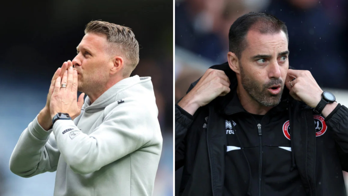 Left, Rob Edwards, Manager of Middlesbrough acknowledges the fans after the pre-season friendly match between Rangers and Middlesbrough. Right, Rub...