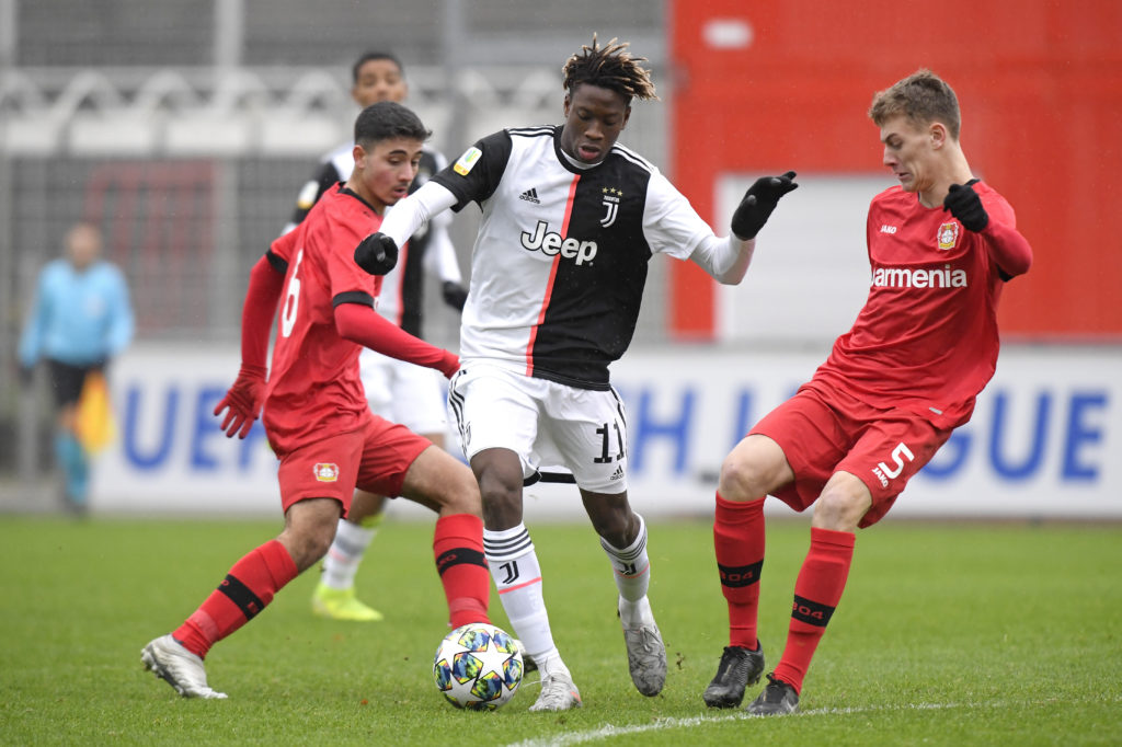 Middlesbrough-bound striker Kaly Sene during Bayer 04 Leverkusen U19 v Juventus Turin U19 - UEFA Youth League