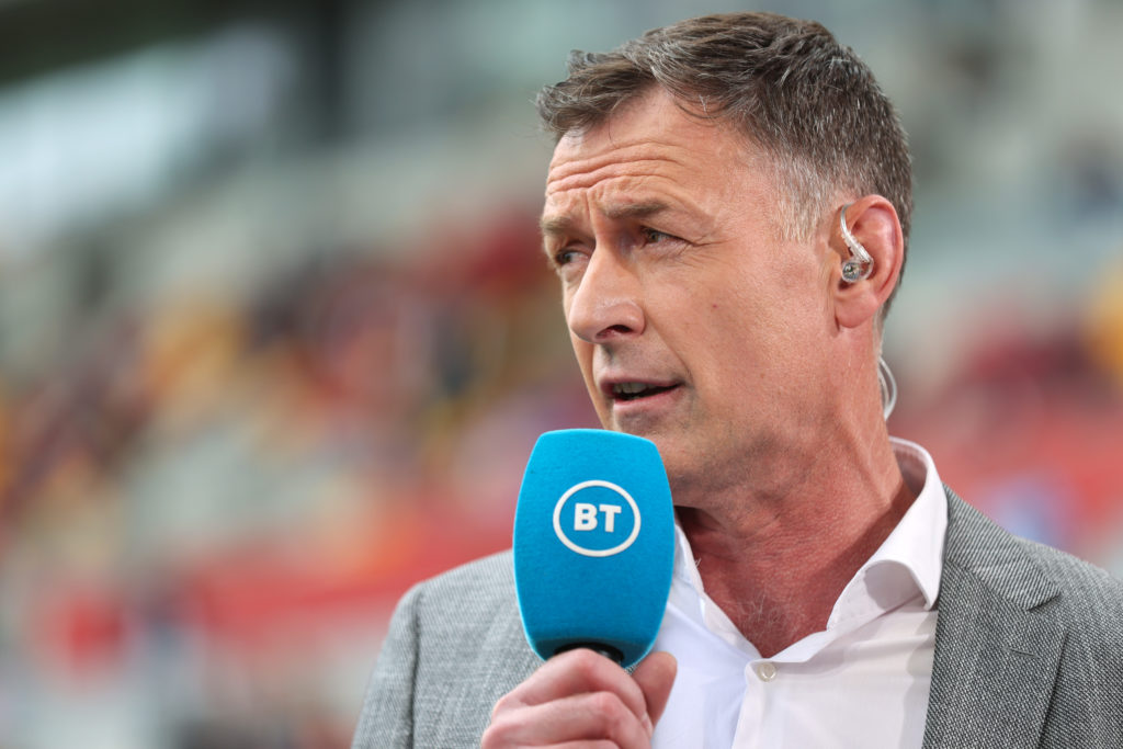 Chris Sutton doing punditry ahead of Brentford against West Ham