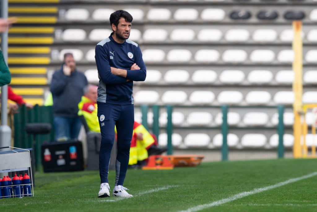 Brian Barry-Murphy in charge of Manchester City against Club Brugge
