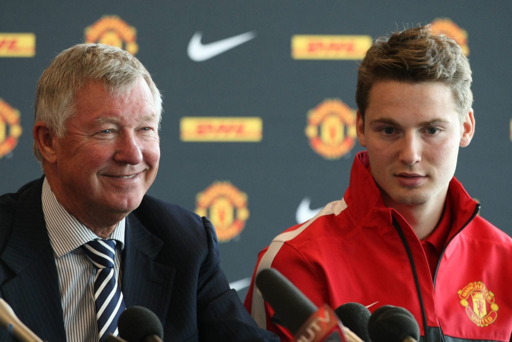 Sir Alex Ferguson and Nick Powell at Press Conference