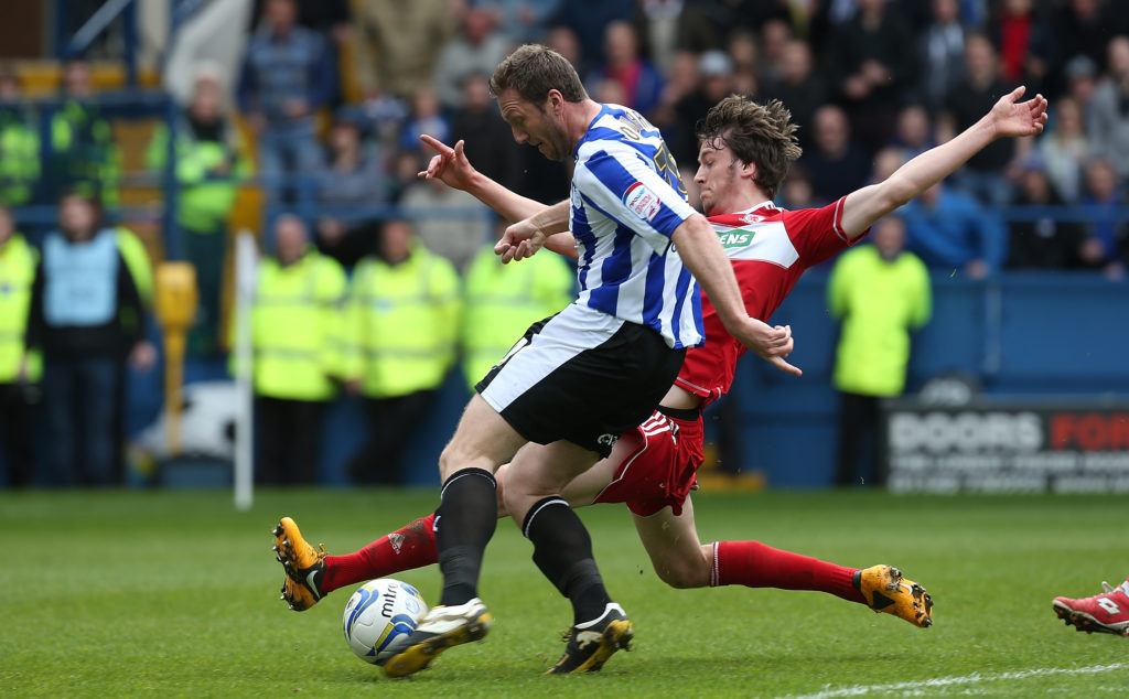 Steve Howard shoots on goal during Sheffield Wednesday vs Middlesbrough