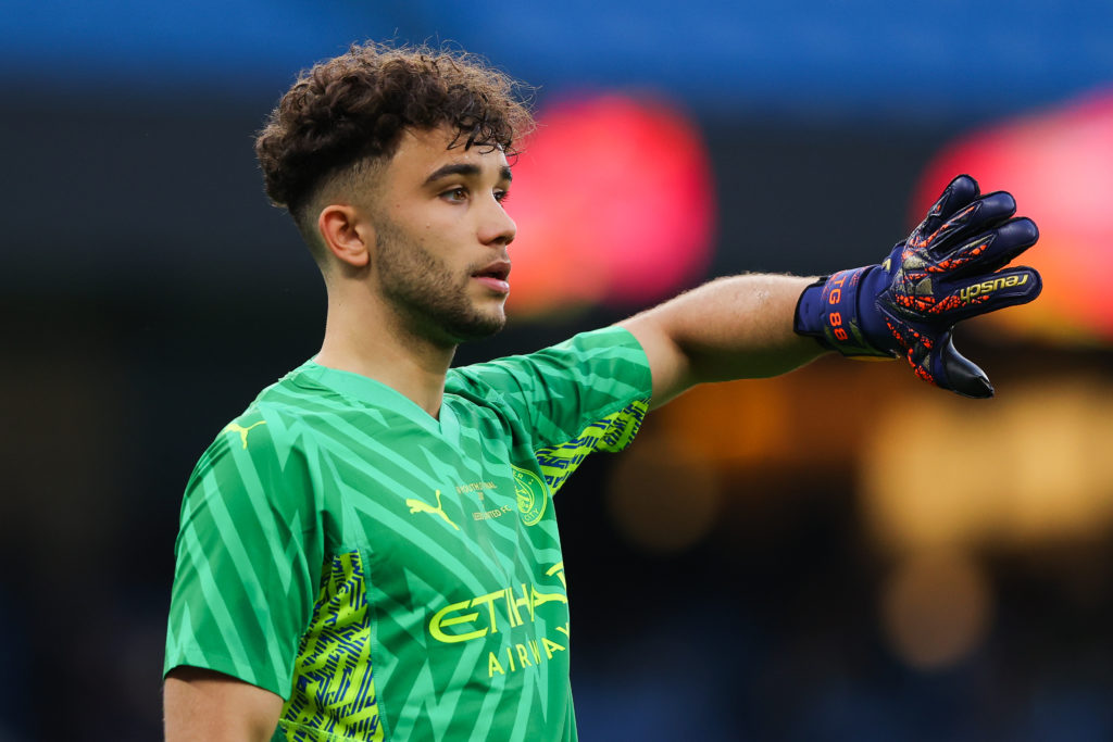 True Grant of Manchester City during the FA Youth Cup final between Manchester City and Leeds United