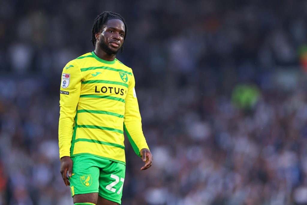 Jonathan Rowe of Norwich City during the Sky Bet Championship Play-Off Semi-Final 2nd Leg match between Leeds United and Norwich City