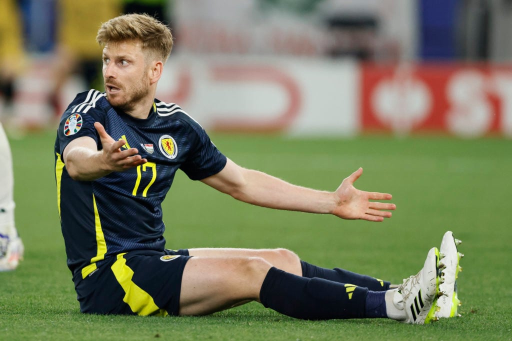 Stuart Armstrong playing for Scotland in the Euros